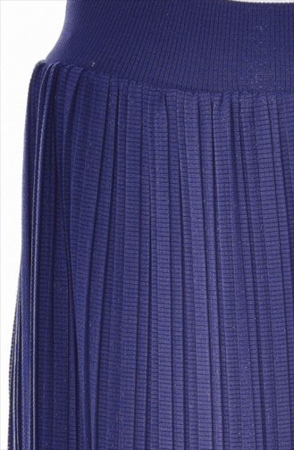 Pleated Pants Skirt 4029A-01 Navy Blue 4029A-01