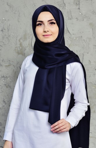 Double Sided Crepe Shawl 70084-07 Navy 07