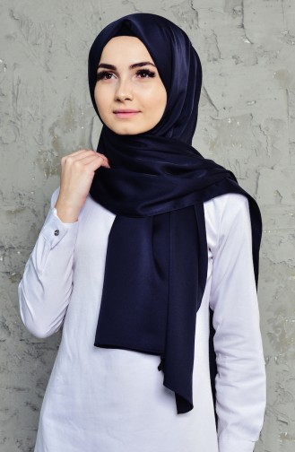 Double Sided Crepe Shawl 70084-07 Navy 07