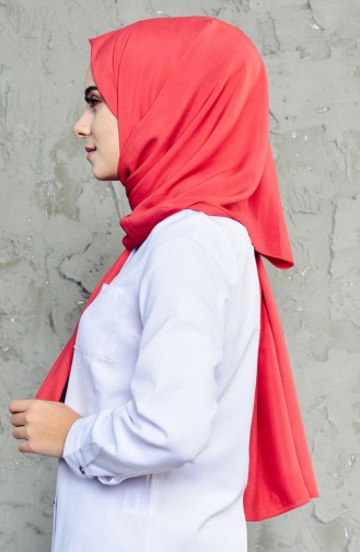 Plain Cotton Shawl 7070-01 Coral 7070-01