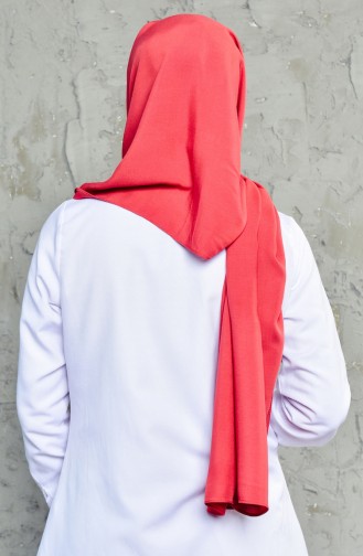 Plain Cotton Shawl 7070-01 Coral 7070-01