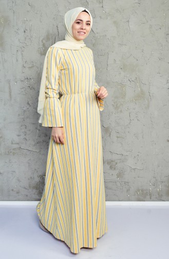 Yellow Hijab Dress 6363B-02