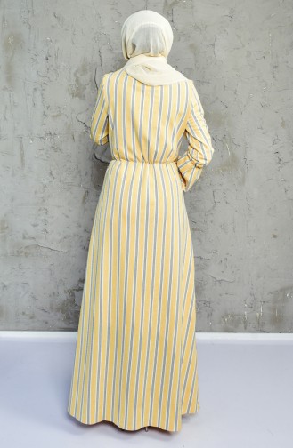 Yellow Hijab Dress 6363B-02