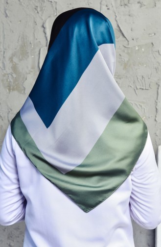 كاراكا شال رايون بتصميم مُطبع 90517-07 لون اخضر واسود 07