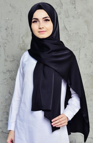 Double Sided Crepe Shawl 70084-01 Black 01