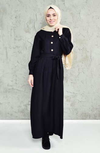 Belted Dress 1652-04 Black 1652-04