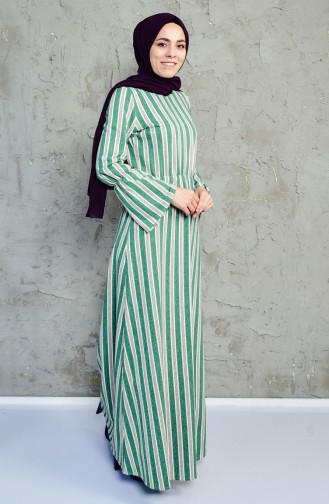 Green Hijab Dress 6363B-05