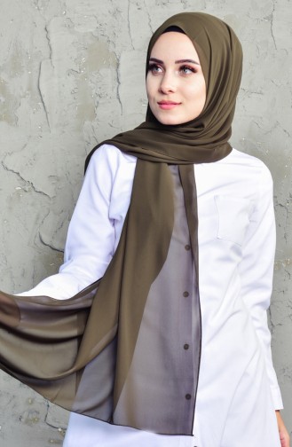 Karaca Plain Crepe Shawl 9052-25 Army Green 90521-25