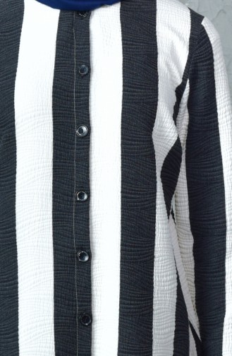 Striped Tunic 1051-01 Smoked White 1051-01