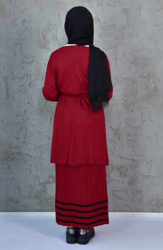 Cardigan Skirt Double Suit 31651-07 Claret Red 31651-07