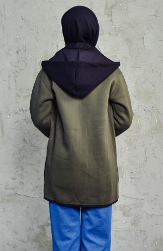 Hooded Cardigan 1049-02 Khaki 1049-02