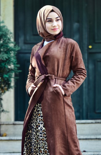 Brown Trench Coats Models 2013-04