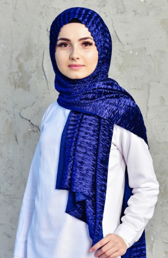 Velvet Shawl 1019-07 Navy 1019-07