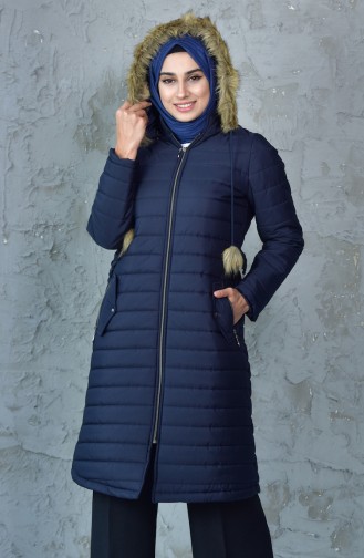 Hooded Padded Coat 5095-02 Navy 5095-02