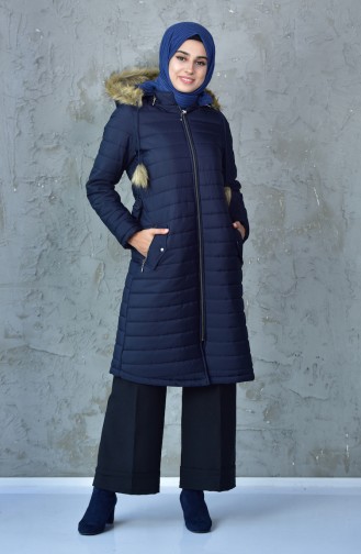 Hooded Padded Coat 5095-02 Navy 5095-02