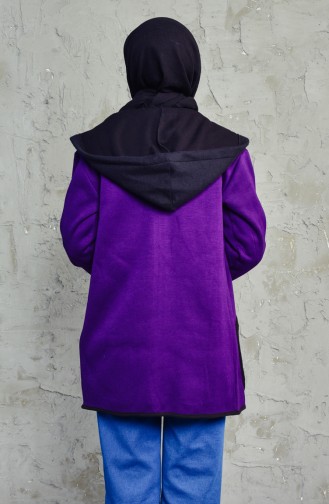 Hooded Cardigan 1049-03 Purple 1049-03