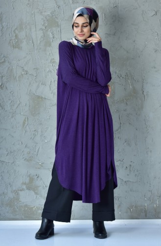 Salaş Uzun Tunik 175112-07 Mor 175112-07