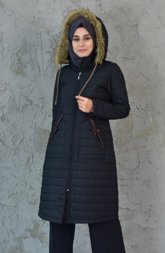 Manteau Matelassé a Capuche 5100-02 Noir 5100-02