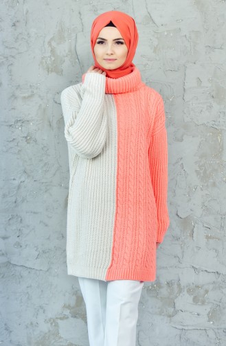 Knitwear Pearl Sweater 0406-03 Salmon Beige 0406-03