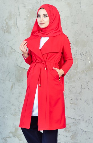 Waist Pleated Cape 1004-03 Red 1004-03