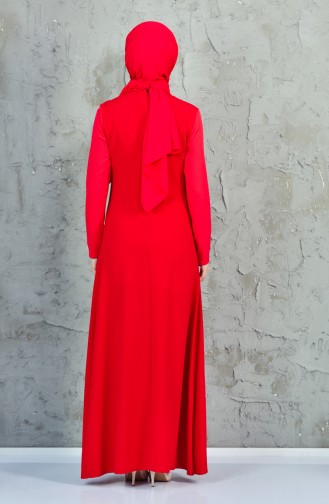 Red Hijab Dress 4171-02