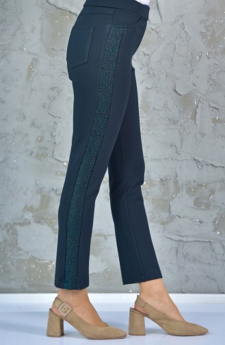 Lace Straight Trousers 1825327-900 Dark Emerald Green 1825327-900