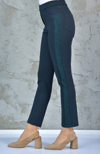 Pantalon Simple Détail Dentelle 1825327-900 Vert emeraude Foncé 1825327-900