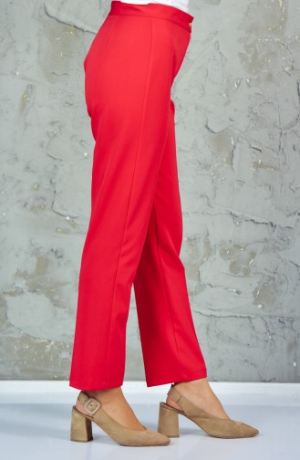 Straight Trousers Pants 1004-34 Red 1004-34