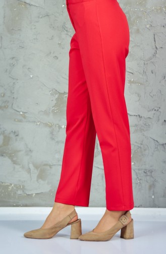 Straight Trousers Pants 1004-34 Red 1004-34