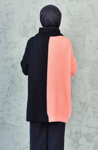 Knitwear polo-neck Sweater 0406-06 Black Salmon 0406-06