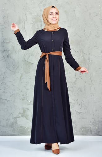 Garnished Belted Dress 1623851-205 Black 1623851-205