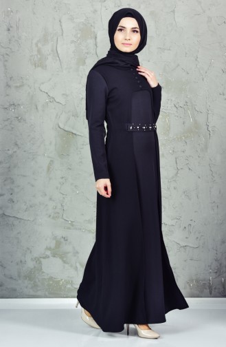 Black Hijab Dress 4171-03