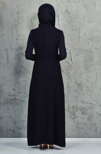 Black Hijab Dress 4171-03