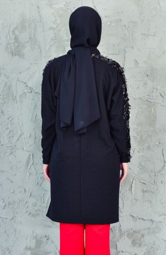 Pullu Yarasa Kol Tunik 1005-01 Siyah