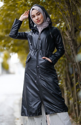 معطف واق من المطر أسود 1991-04