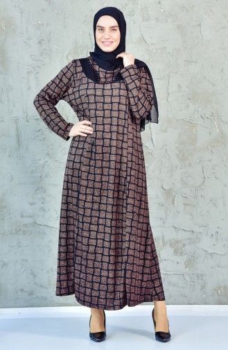 Large Size Checkered Dress 4311-02 Taba 4311-02