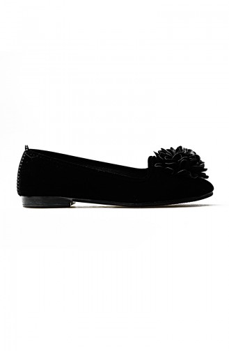 Black Woman Flat Shoe 0107-03