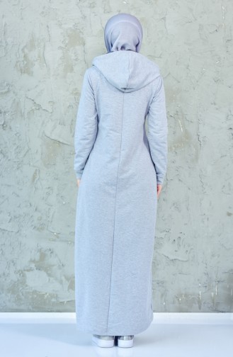 Baskılı Spor Elbise 8276-03 Gri