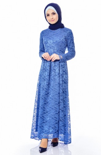 Indigo Hijab Dress 60696-08