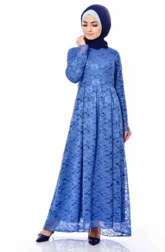 Indigo Hijab Dress 60696-08