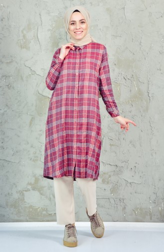 BWEST Plaid Tunic 8272-03 Red 8272-03