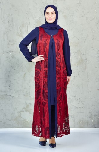 Sefamerve Double Suit 1727865-994 Navy Blue Claret Red 1727865-994