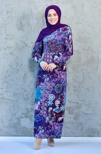 Pattern Dress 2031A-01 Purple 2031A-01