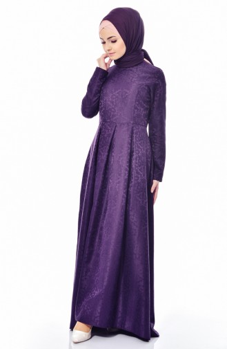 Purple Hijab Dress 8140-07