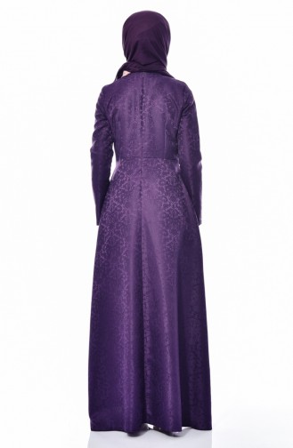 Purple Hijab Dress 8140-07