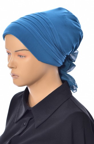 Pleated Turban Bone 1020-11 Petrol 1020-11