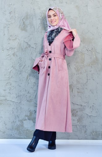 Furry Suede Trench Coat 45371-05 Powder 45371-05