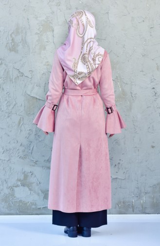 Furry Suede Trench Coat 45371-05 Powder 45371-05