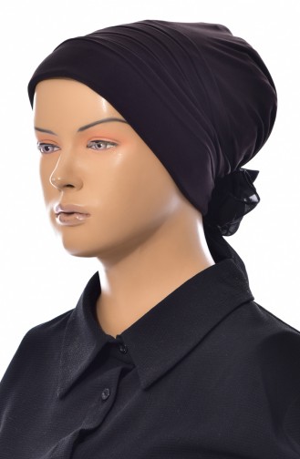 Bonnet Turban Prêt Plissé 1020-01 Noir 1020-01