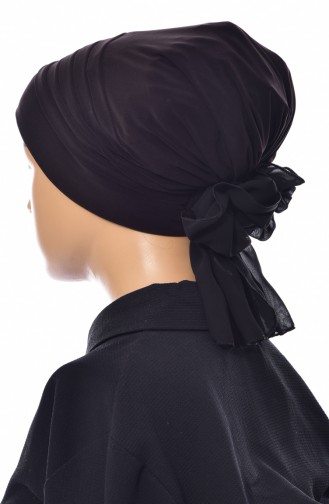 Bonnet Turban Prêt Plissé 1020-01 Noir 1020-01